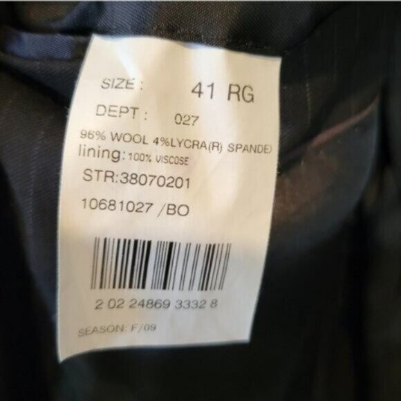 346 Brooks Brothers Wool Blend Pin Striped Blazer Jacket Black - Picture 5 of 7